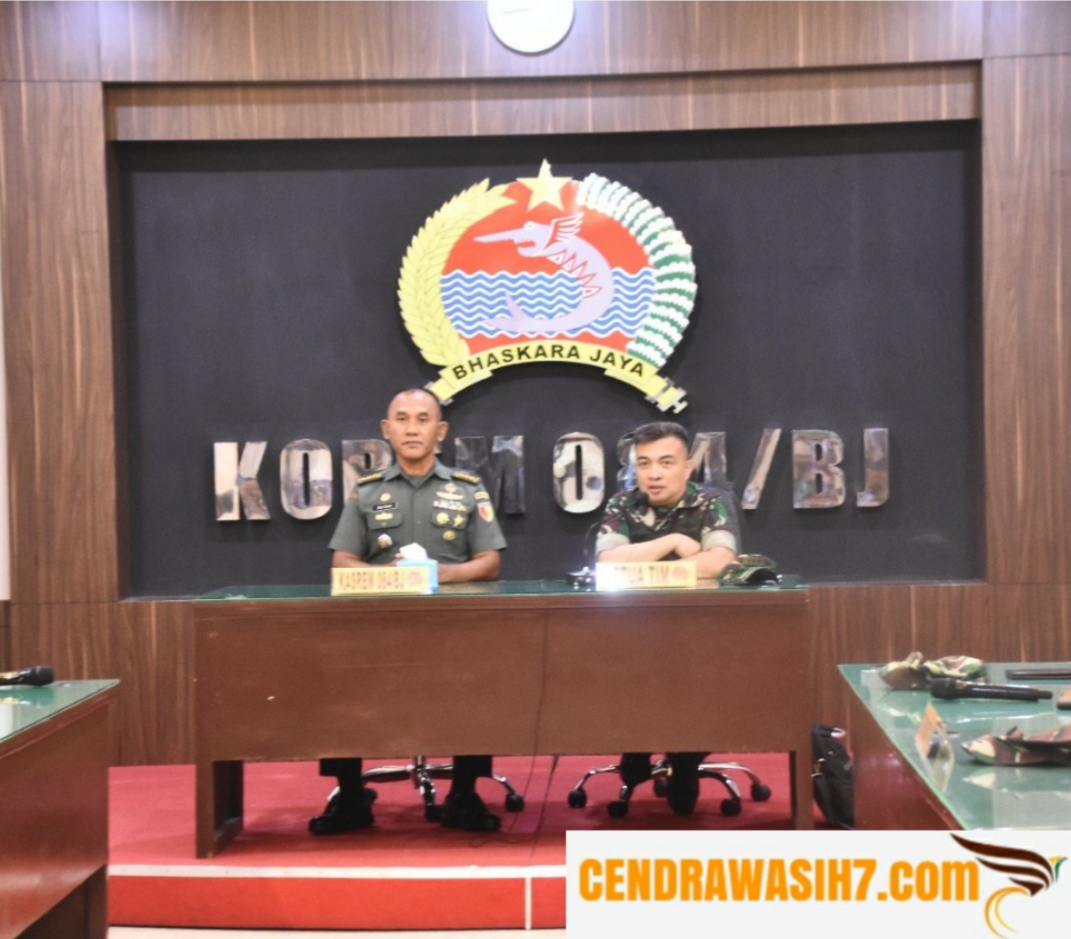 Kepala Staf Korem 084/BJ Terima Kunjungan Tim Wasrik Itdam V/Brawijaya