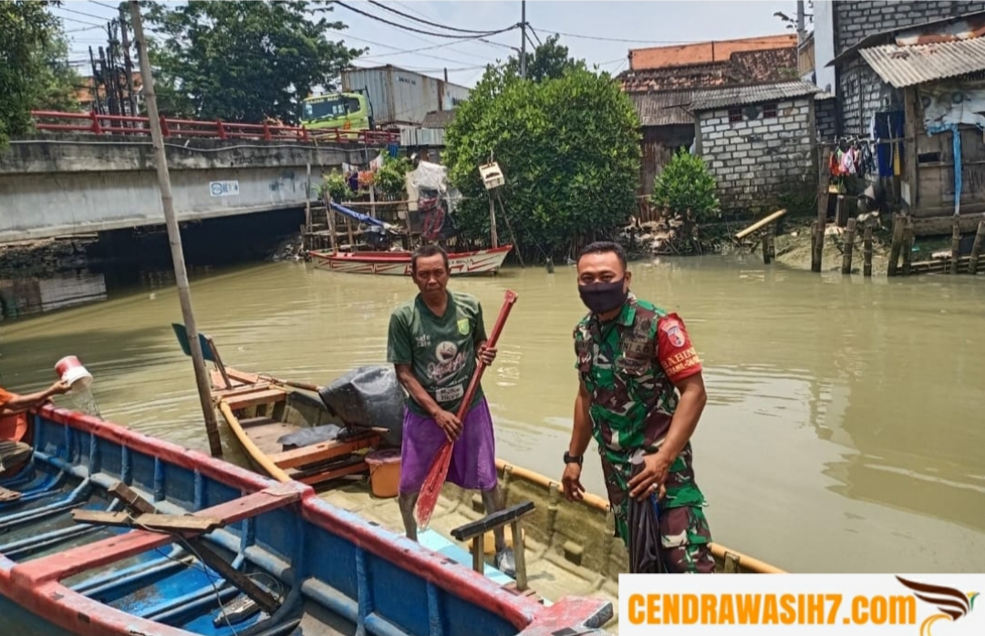 Babinsa Himbau Masyarakat Nelayan Waspadai Cuaca Buruk dan Gelombang Tinggi