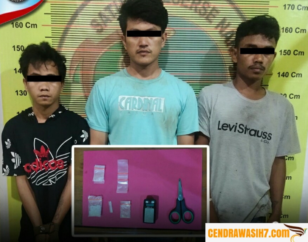 Tim Opsnal “Sapu Jagat” Sat Resnarkoba Polres Pesisir Tangkap 3 Pelaku Pengedar Sabu