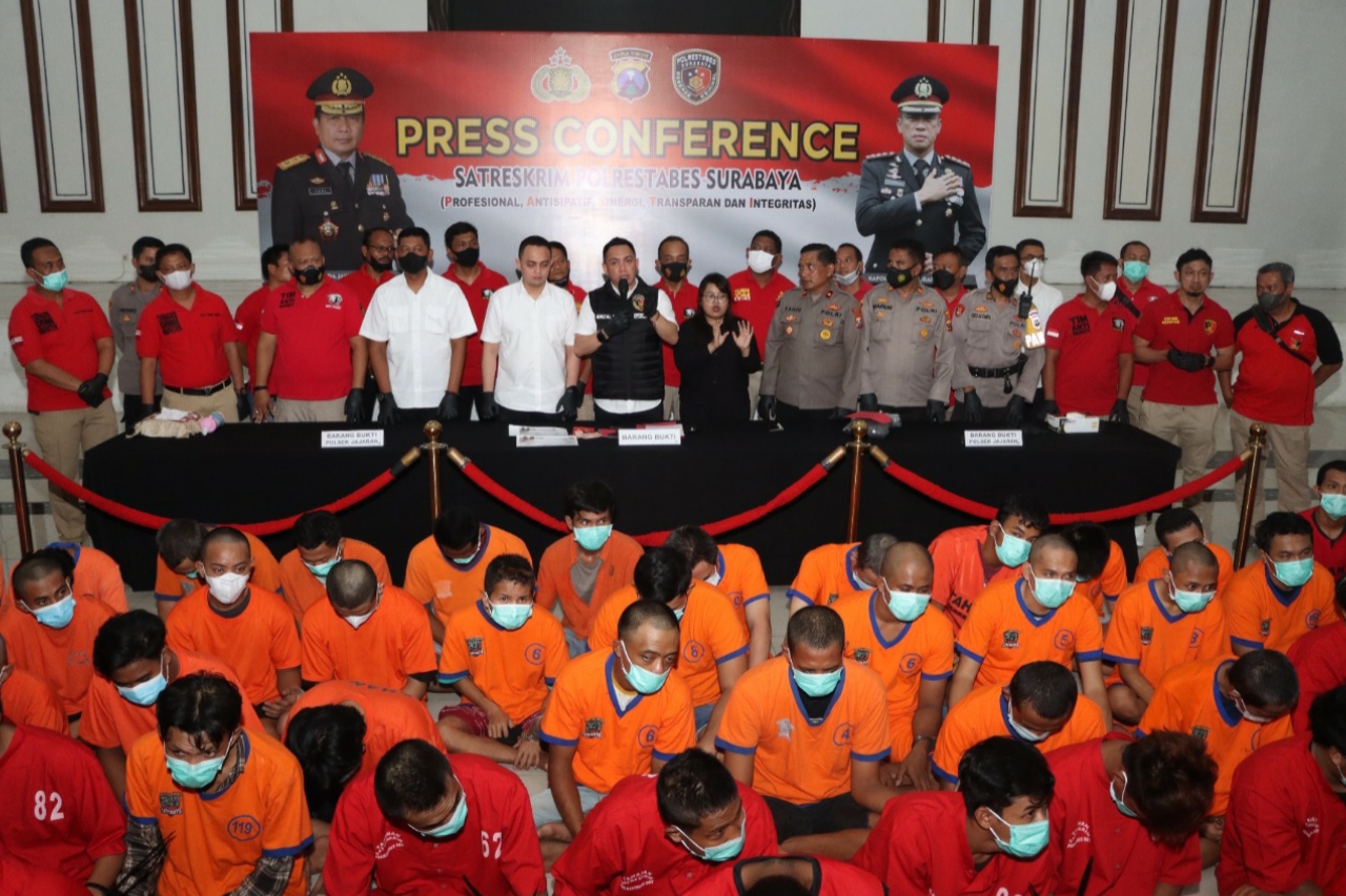 74 Tersangka Curanmor Berhasil Diamankan Polretabes Surabaya