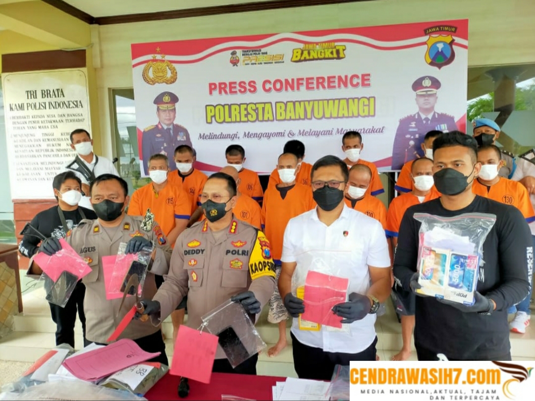 Operasi Sikat Semeru, Polresta Banyuwangi Amankan Ratusan Tersangka