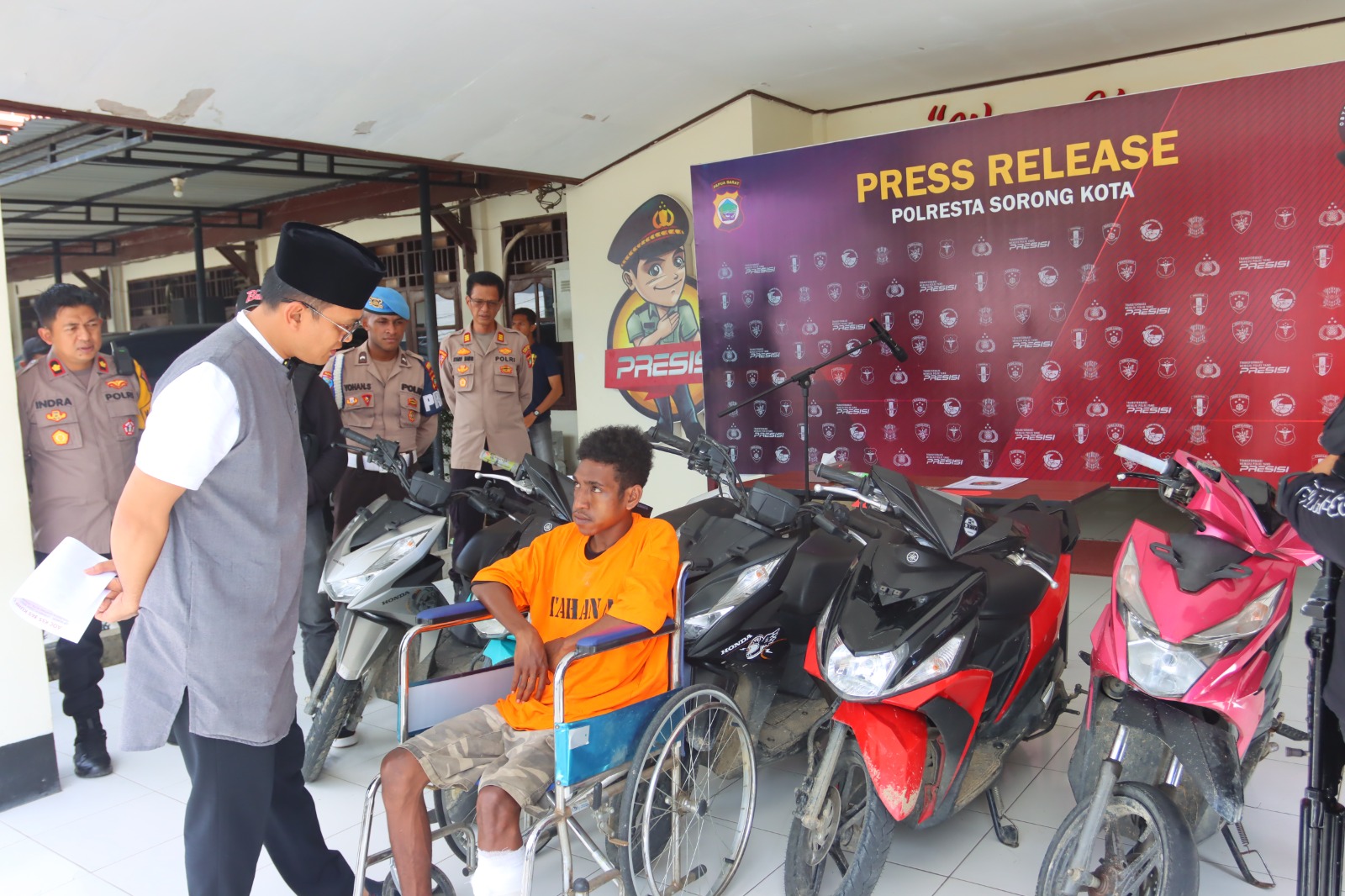 Polresta Sorong Kota Kembali Menangkap Pelaku Jambret. AMH Akui Melakukan Jambret di 7 TKP