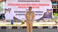 Pj. Bupati Mappi Salurkan Beras Cadangan Pangan Pemerintah Tahap II