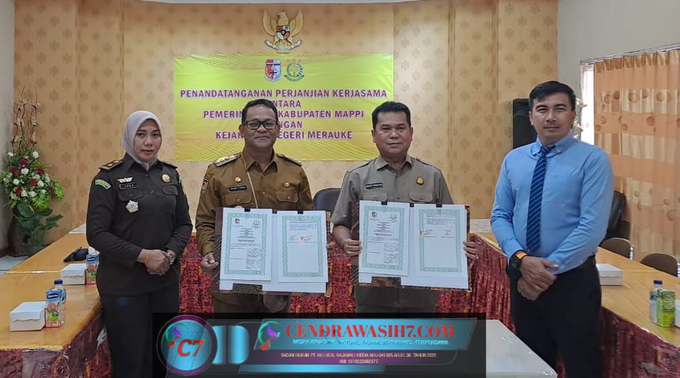 Pj. Bupati Mappi dan Kepala Kejaksaan Negeri Merauke Teken MoU Kerjasama