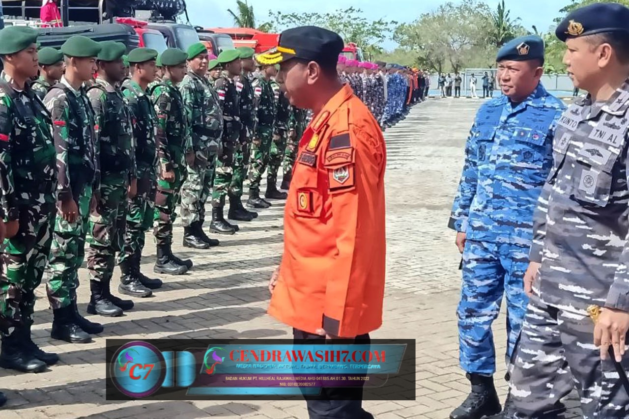 Personil Kodim 1707/ Merauke ikut Apel Kesiapsiagaan Bencana