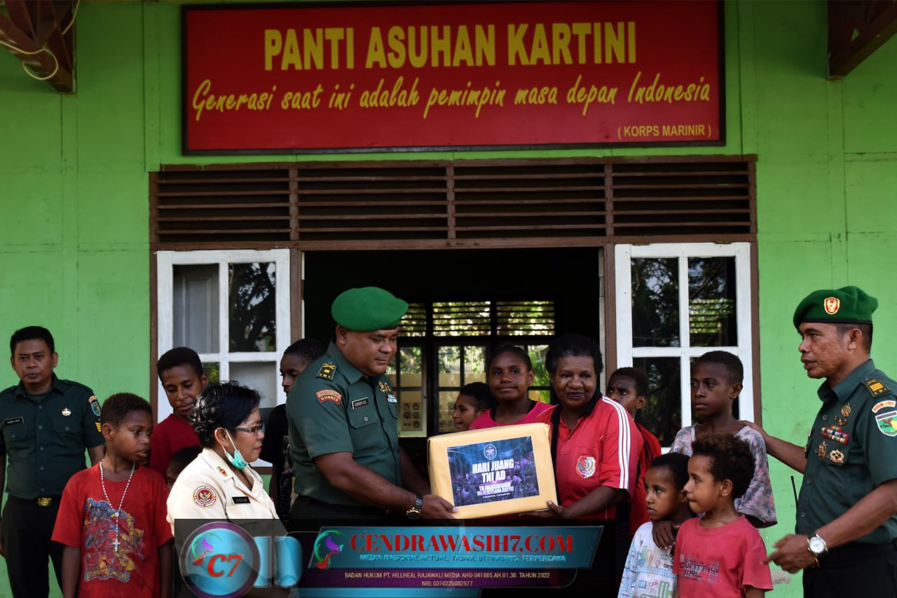 Kodim 1707/ Merauke berikan Bingkisan di Pantai Asuhan dalam Rangka HKJ tahun 2023