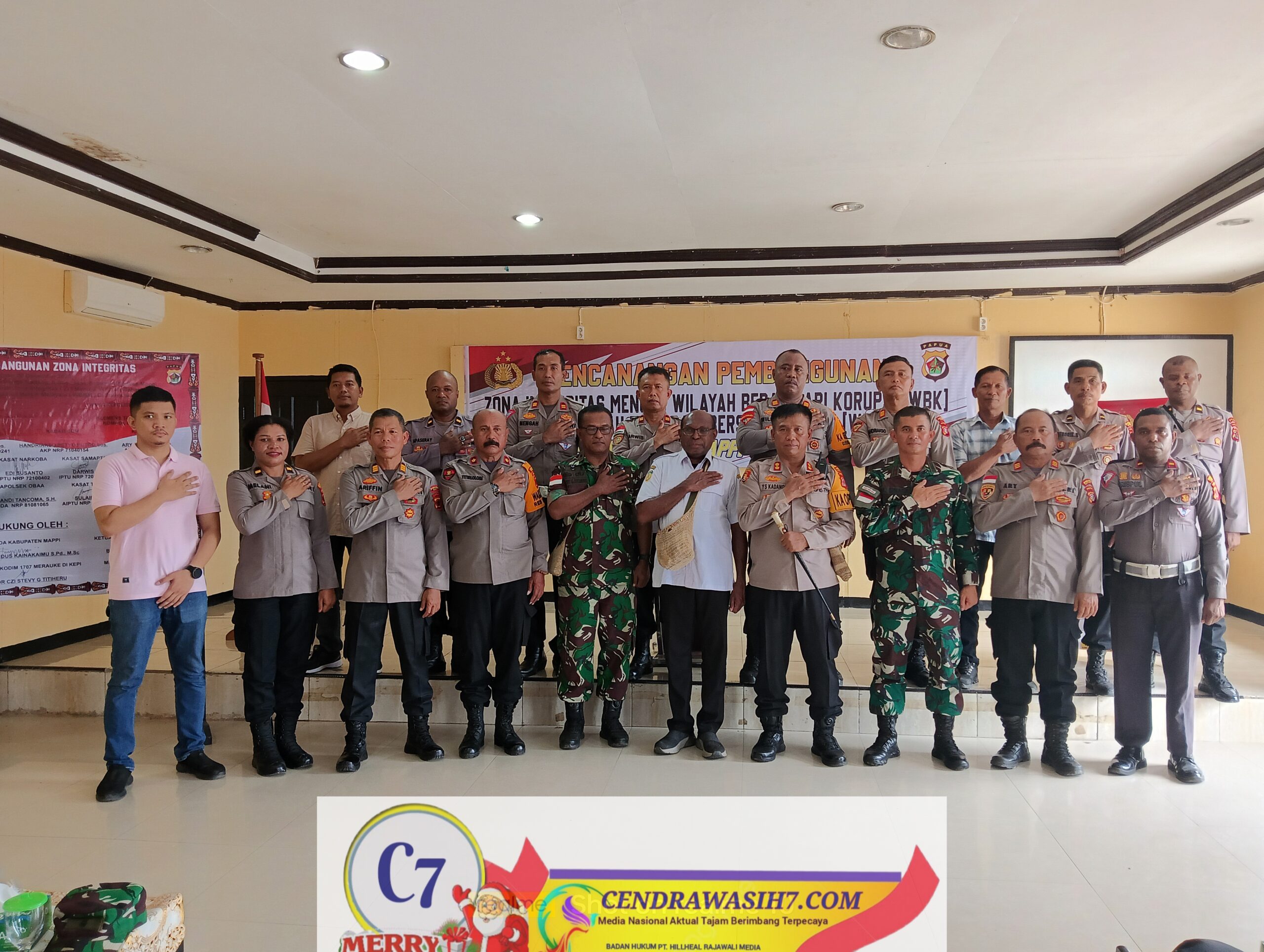 Polres Mappi Gelar Pencanangan Pembangunan Zona Integritas Menuju WBK dan WBBM 