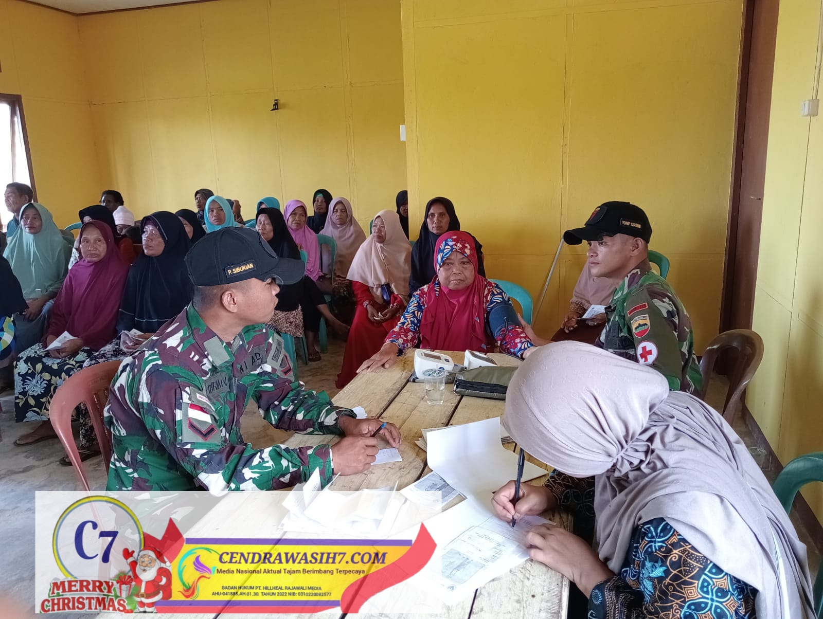 Satgas Yonif 125/SMB Bersama Nakes Puskesmas di Distrik Jagebob Gelar Posyandu Untuk Lansia