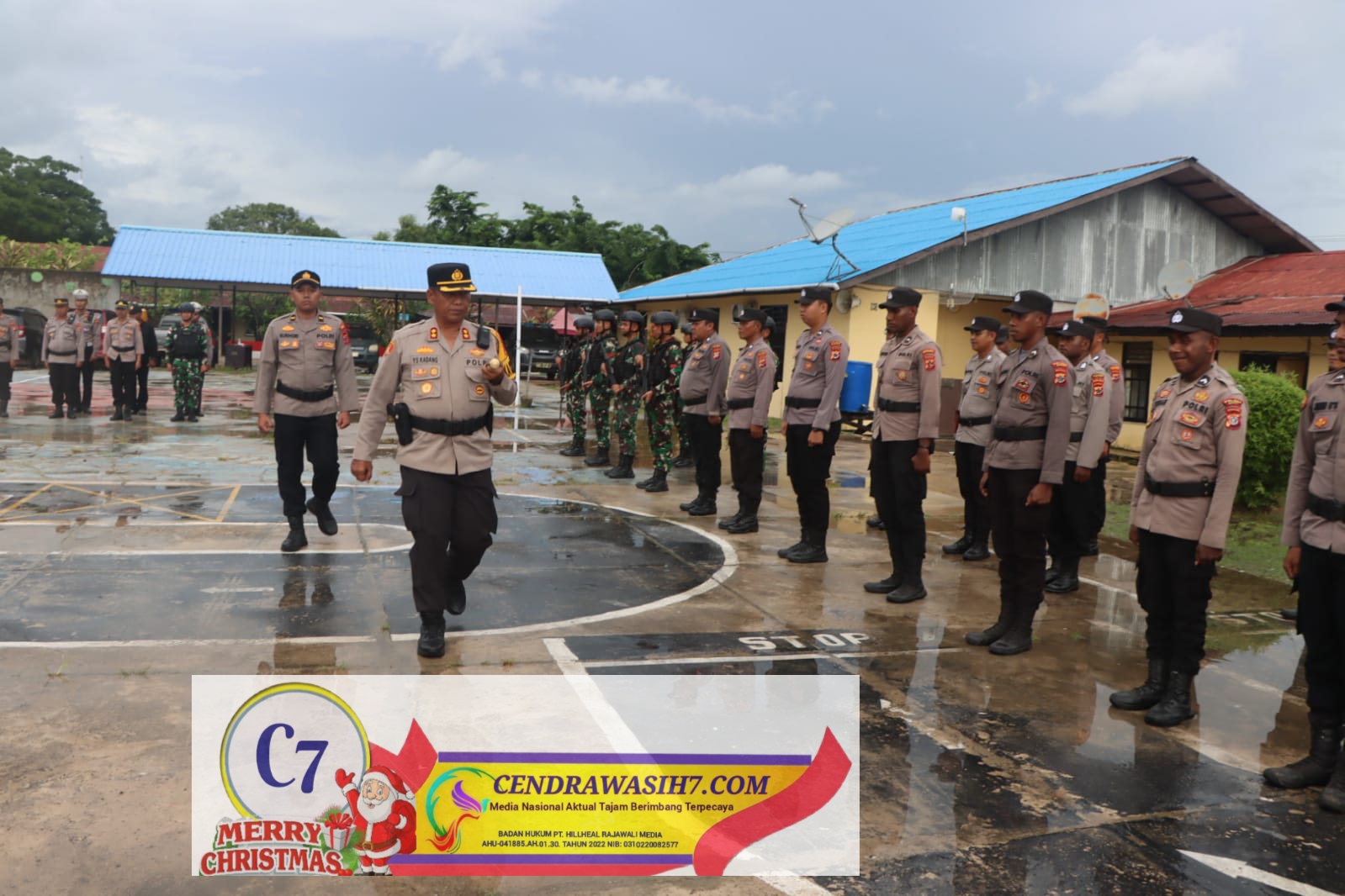 Polres Mappi Melaksanakan Apel Gelar Pasukan Operasi Lilin Cartenz 2023