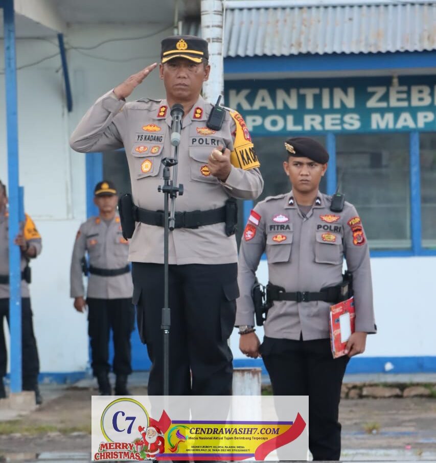 AKBP Yustinus S Kadang, S. Sos, M.Si Pimpin kenaikan pangkat 17 Personil Polres Mappi dan Brimob Kompi 2 Bade