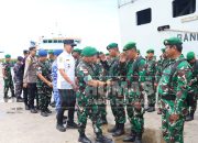 Pj Gubernur Papua Selatan Hadiri Upacara Penerimaan Yonif Teritorial Pembangunan di Pelabuhan Merauke