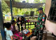 Pos Kramongmongga Satgas Yonif 642/Kps Laksanakan Lelayanan Kesehatan di Papua Barat 