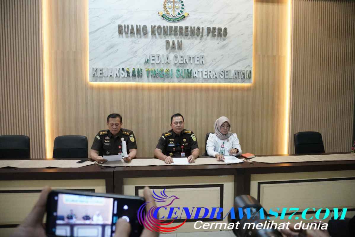 Konferensi Pers Penyidik Bidang Tindak Pidana Khusus Kejaksaan Tinggi Sumatera Selatan