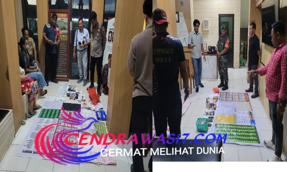Barang bukti yang disita oleh TNI diserahkan kepada pihak Kepolisian