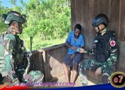 Satgas Yonif 642/Kps Tingkatkan Kualitas Kesehatan di Pedalaman Papua