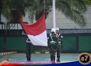 Danrem 181/PVT Pimpin Upacara Bendera 17-an di Korem 181/PVT : Tegaskan Komitmen Modernisasi dan Profesionalisme TNI AD
