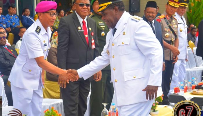 Peringati Hari Jadi Daerah, Ka Akun Pasmar 3 Hadiri Upacara HUT Ke-58 Kabupaten Sorong