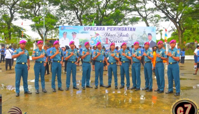 Wujudkan Sinergitas Tanpa Batas, Prajurit Petarung Pasmar 3 Ambil Bagian Dalam Rangkaian Puncak Peringatan HUT ke-58 Kabupaten Sorong