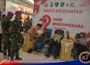 Sinergitas TNI-Polri, Pasmar 3 Ikuti Bakti Kesehatan Donor Darah Di Mall Paragon Sorong