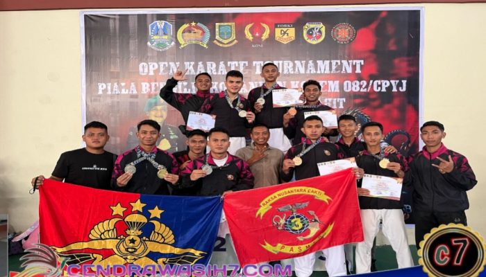 Karateka Pasmar 3 Menggila, Koleksi 22 Medali di Ajang Karate Open Tournament Mojokerto