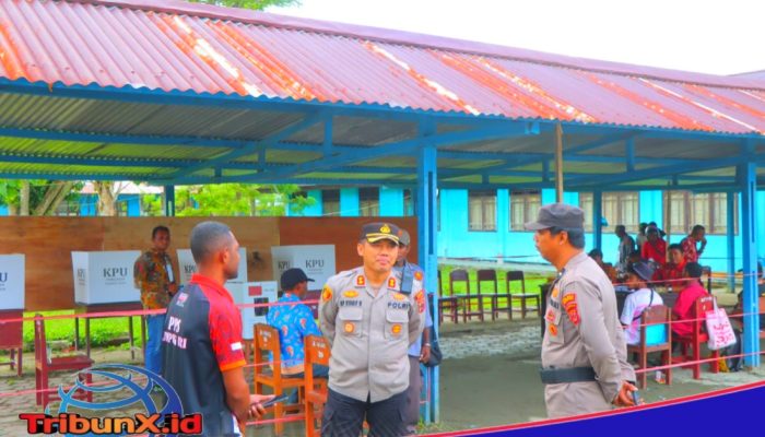 Kapolres Waropen Tinjau Pelaksanaan PSU Pilgub Papua, Situasi Aman Dan Kondusif