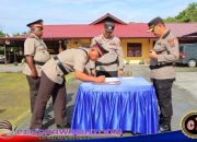 Kapolres Waropen Pimpin Upacara Pengukuhan Kabag SDM dan Sertijab Kasat Polairud.