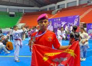 Tendangan Perak! Atlet Taekwondo Pasmar 3 Bersinar di Piala Walikota Surabaya 2025