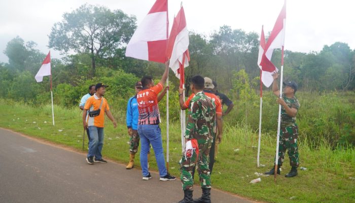 280 Bendera Merah Putih Berkibar Megah Sambut HUT RI ke-80 di Tapal Batas Sota
