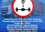 Dishub Papua Selatan Batasi Muatan Kendaraan 8 Ton di Jembatan Tujuh Wali-Wali