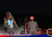 Menembus 12 Jam Lautan, Satgas TMMD Ke-127 Disambut Meriah di Kampung Rembai