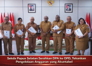 Sekda Papua Selatan Serahkan DPA ke OPD, Tekankan Pengelolaan Anggaran yang Akuntabel