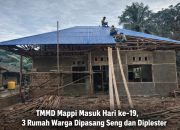 TMMD Mappi Masuk Hari ke-19, 3 Rumah Warga Dipasang Seng dan Diplester  ‎