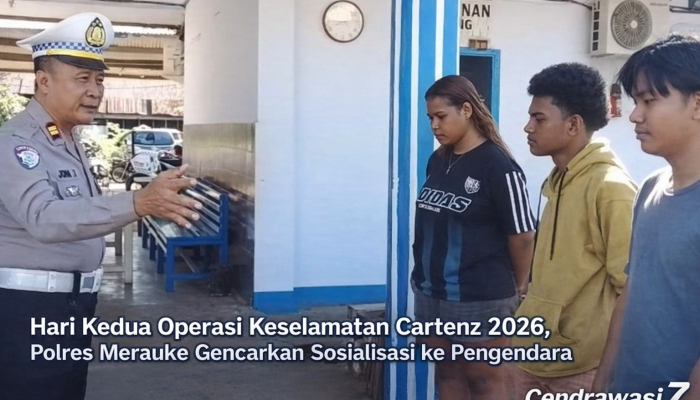 Hari Kedua Operasi Keselamatan Cartenz 2026, Polres Merauke Gencarkan Sosialisasi ke Pengendara  ‎