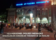 123 Personel Polres Merauke Disiagakan Amankan Tarawih di 25 Masjid  ‎