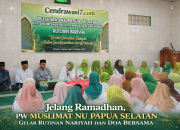 Jelang Ramadhan, PW Muslimat NU Papua Selatan Gelar Rutinan Nariyah dan Doa Bersama  ‎