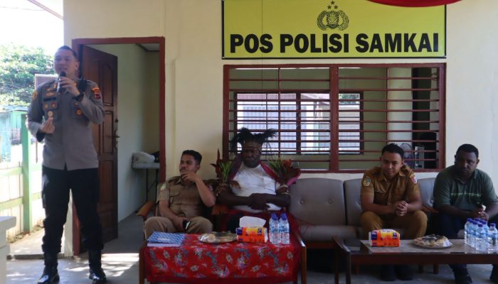 Hadirkan Rasa Aman, Polres Merauke Operasikan Pos Polisi Samkai  ‎