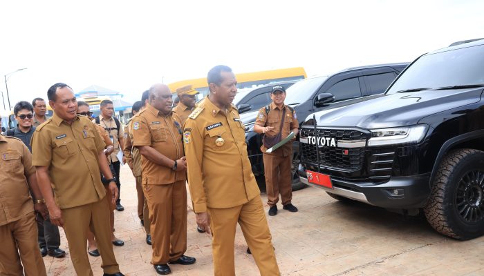 Perdana, Pemprov Papua Selatan Gelar Apel Kendaraan Dinas untuk Tertibkan Aset