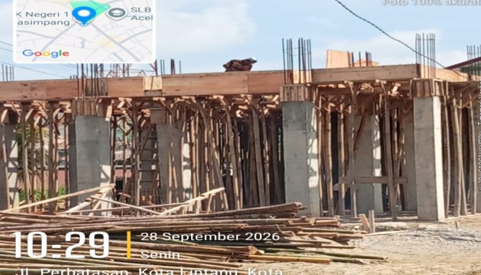 Proyek Revitalisasi SMKN 1 Kuala Simpang Diduga Abaikan K3, Keselamatan Pekerja dan Siswa Dipertanyakan