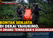 Kontak Senjata di Dekai Yahukimo, 4 Orang Tewas dan 6 Diamankan