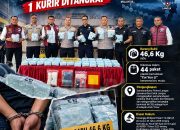 Satresnarkoba Polres Langsa dan Bea Cukai Gagalkan Peredaran 46,6 Kg Sabu Diduga dari Malaysia