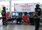 Sambut Hari Jadi Humas Polri ke-75, Polres Langsa Kumpulkan 42 Kantong Darah