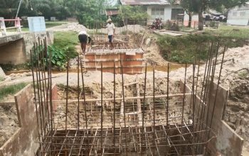 Kodim 0104/Aceh Timur Terus Pacu Pembangunan Jembatan Beton di Desa Alue Buloh 2, Progres Capai 70 Persen