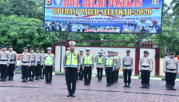 Pimpin Apel Gelar Pasukan Operasi Patuh Seulawah 2026, Kapolres Aceh Timur Tegaskan Pentingnya Keselamatan Berlalu Lintas