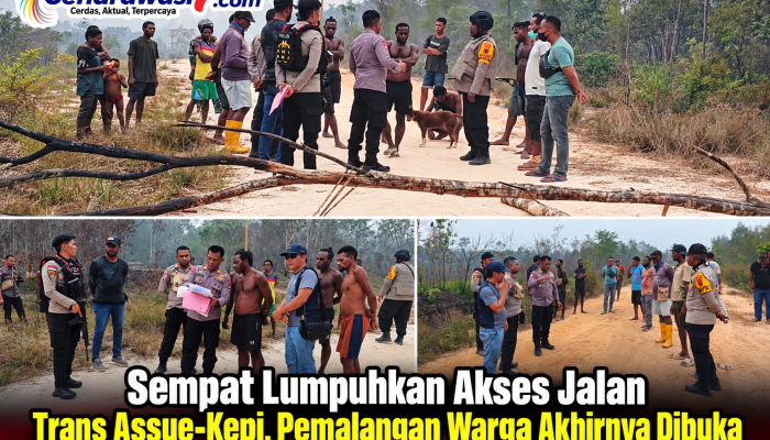 Sempat Lumpuhkan Akses Jalan Trans Assue-Kepi, Pemalangan Warga Akhirnya Dibuka