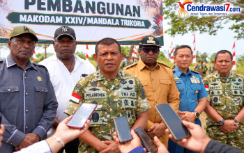 Makodam XXIV/ MT Dibangun di Urumb, Pangdam Janji Perjuangkan Anak-Anak Kampung Sekitar Jadi Prajurit TNI
