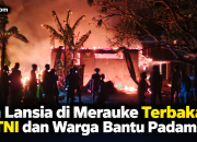 Rumah Lansia di Merauke Terbakar, Polisi-TNI dan Warga Bantu Padamkan Api